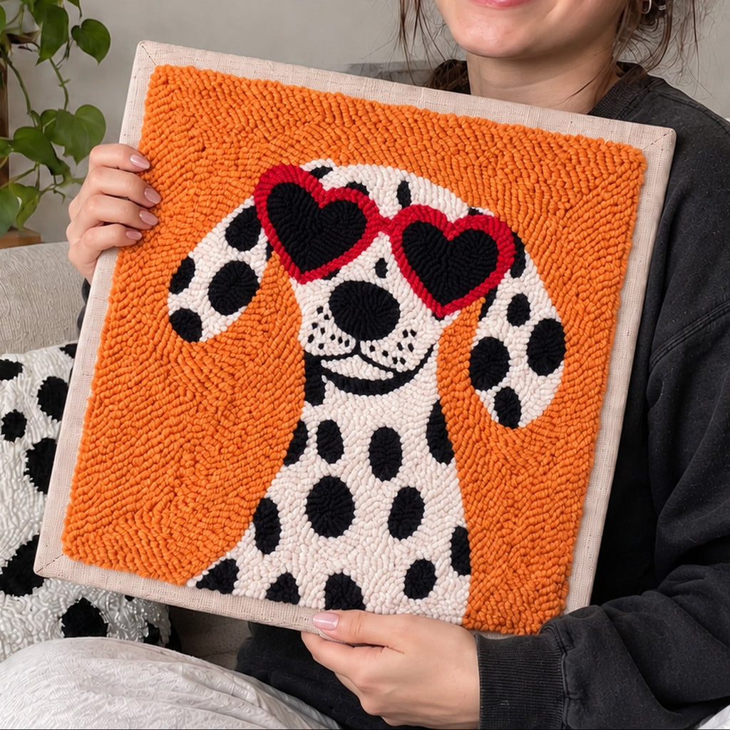 "Dalmatian" DIY Punch Needle Kit