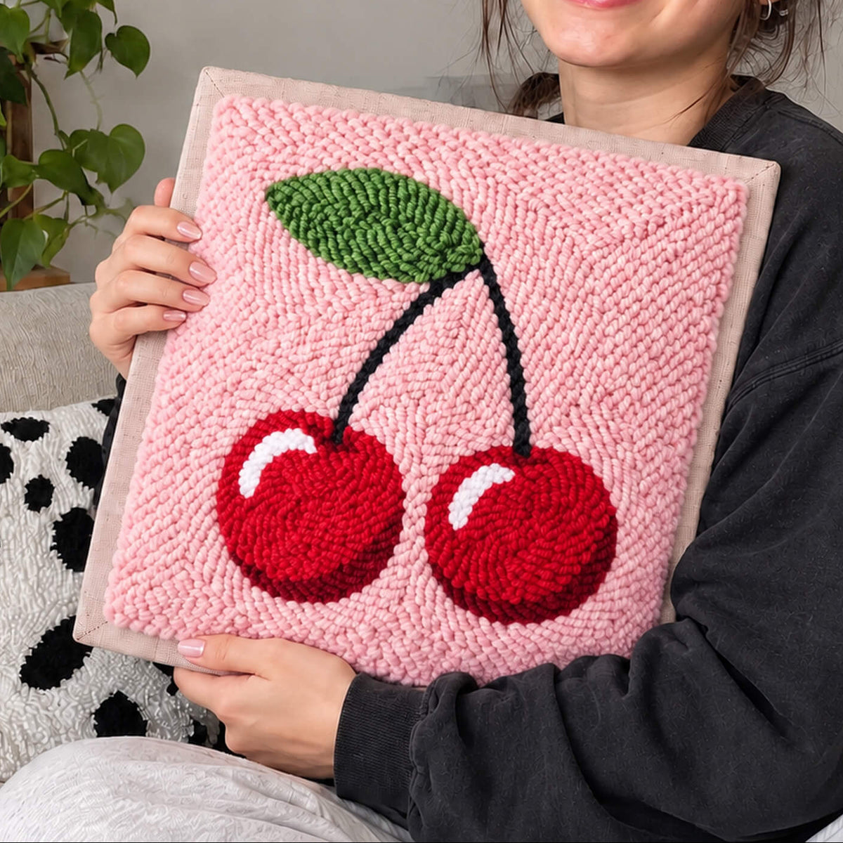 "Sweet Cherries" DIY Punch Needle Kit