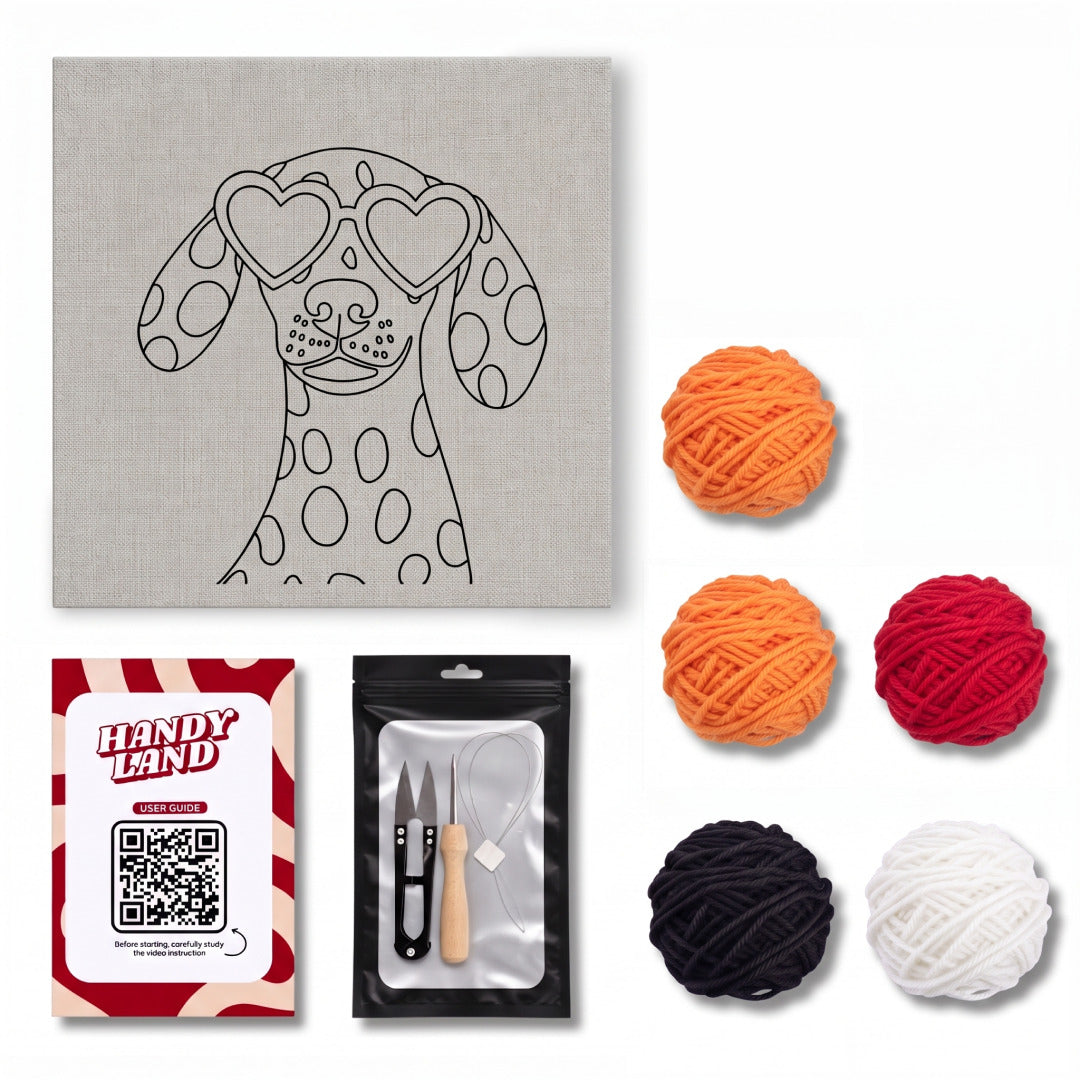 "Dalmatian" DIY Punch Needle Kit