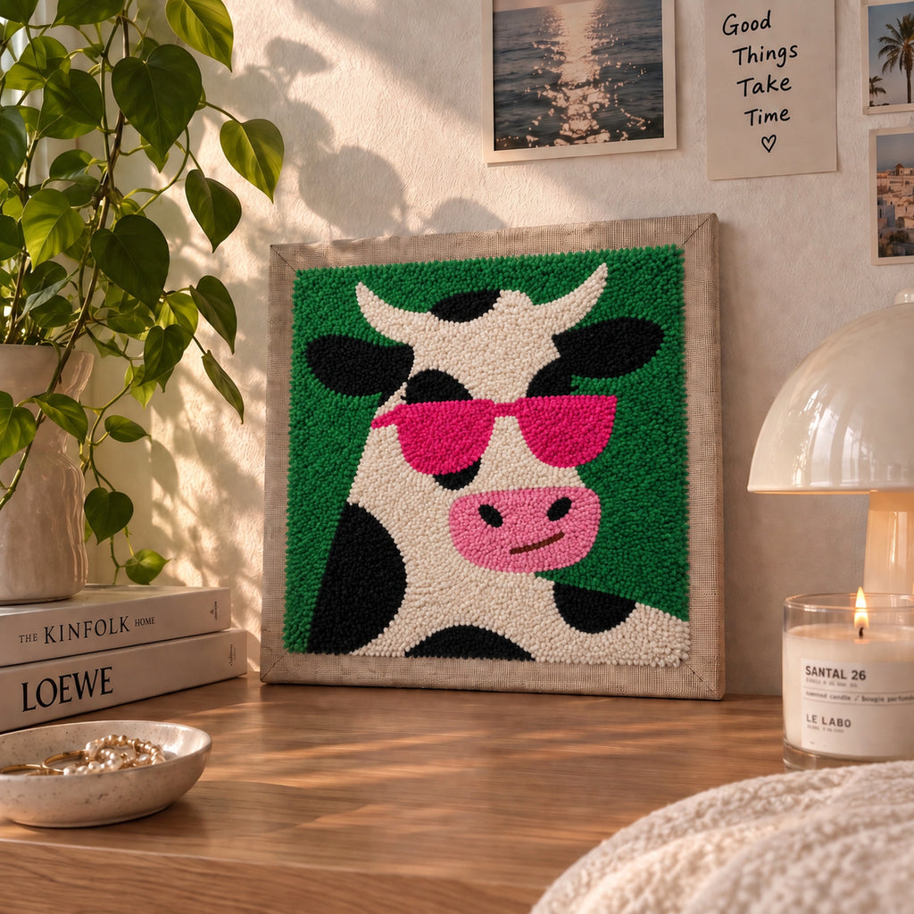"Cool Cow" DIY Punch Needle Kit