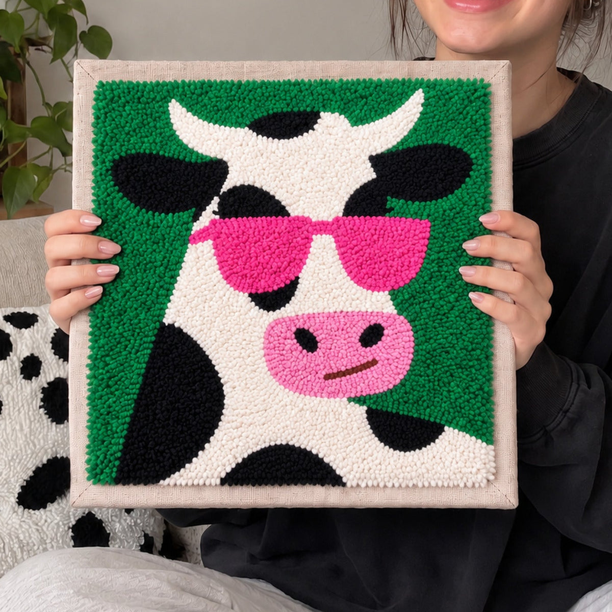 "Cool Cow" DIY Punch Needle Kit