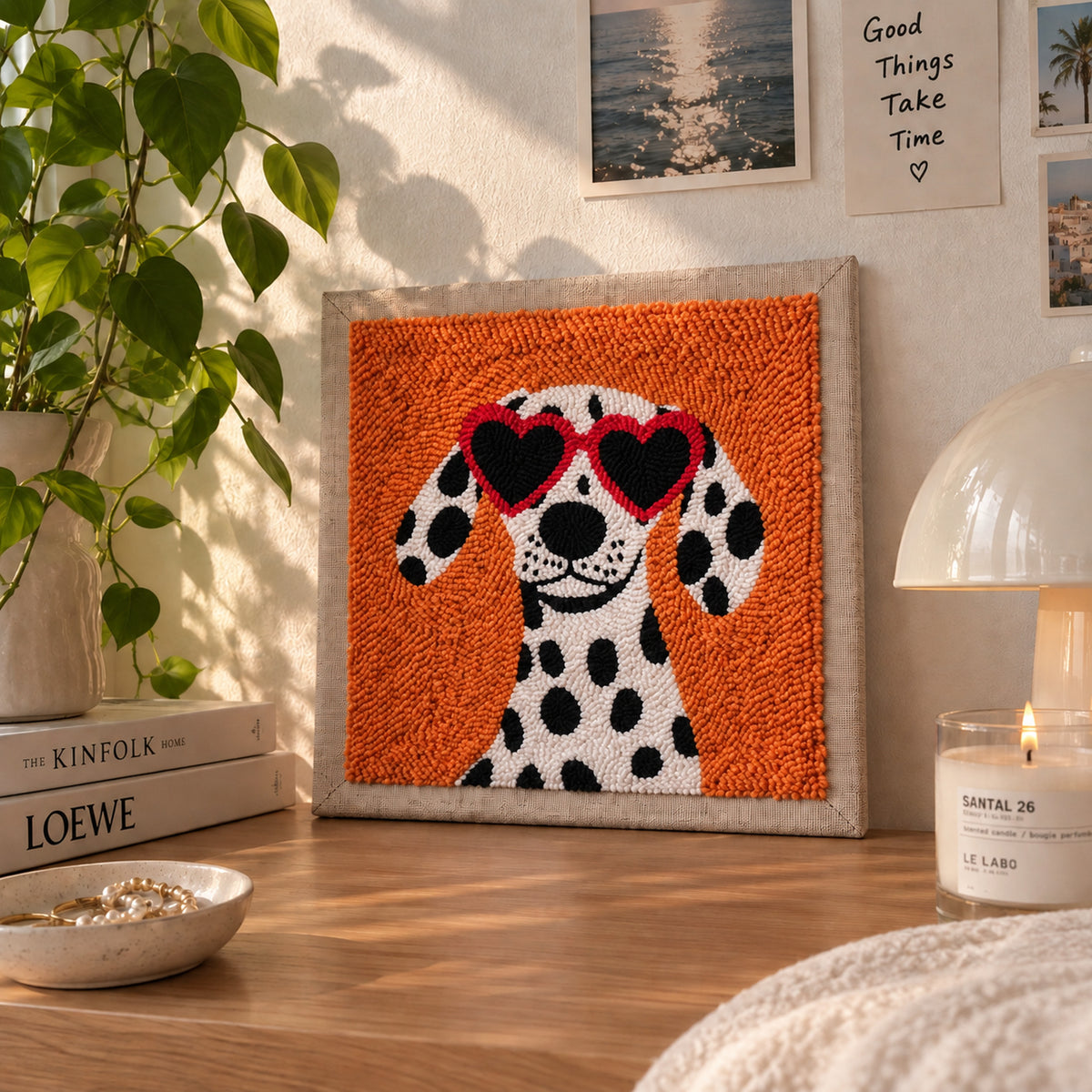 "Dalmatian" DIY Punch Needle Kit